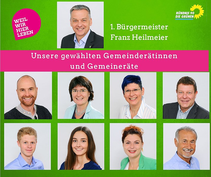 Franz Heilmeier als Bürgermeister bestätigt – Grüne stärkste Fraktion –  Danke!