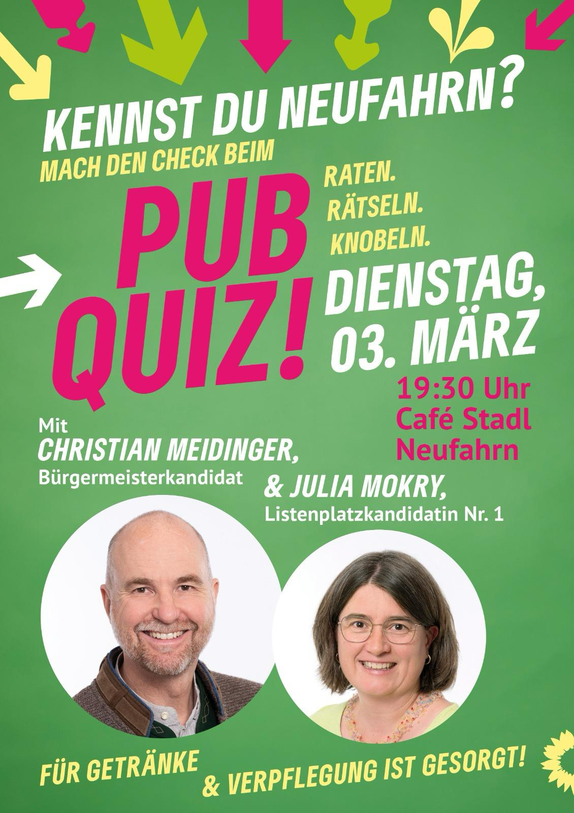 Plakat zum Pub Quiz